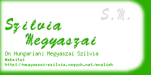 szilvia megyaszai business card